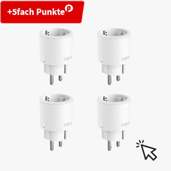 TAPO Energieverbrauchsanzeige (4er Pack), Smarte Mini WLAN Steckdose