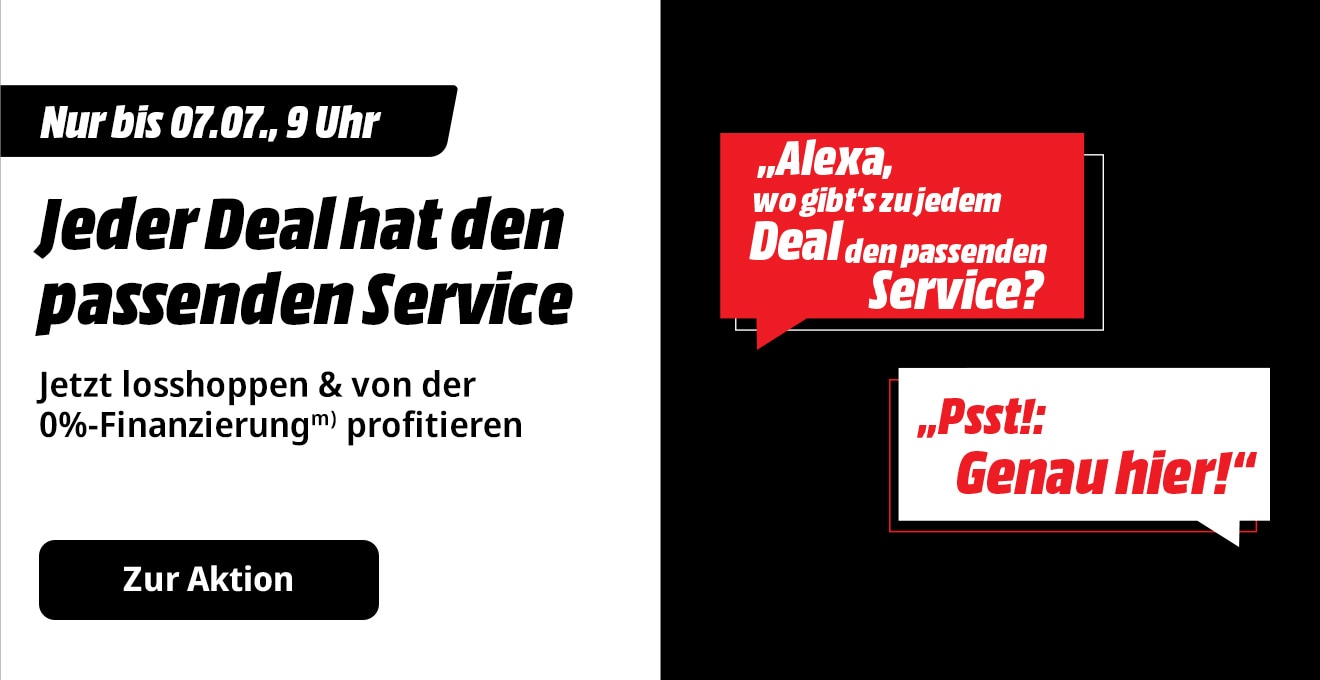 Wir haben die besten Deals, nur bis 7.7, 9 Uhr.